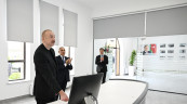 Prezident İlham Əliyev Yevlaxda Mərkəzi Aran Regional SCADA İdarəetmə Mərkəzinin açılışında iştirak edib