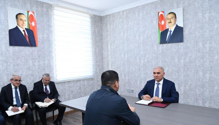 "Azərişıq" ASC-nin sədri Vüqar Əhmədov Şuşada vətəndaşları qəbul edib